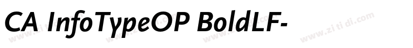 CA InfoTypeOP BoldLF字体转换